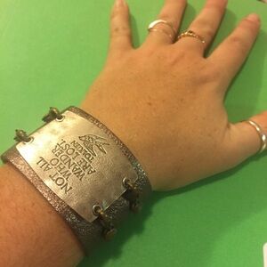 Stylish Silver and Brown Women's Bracelet